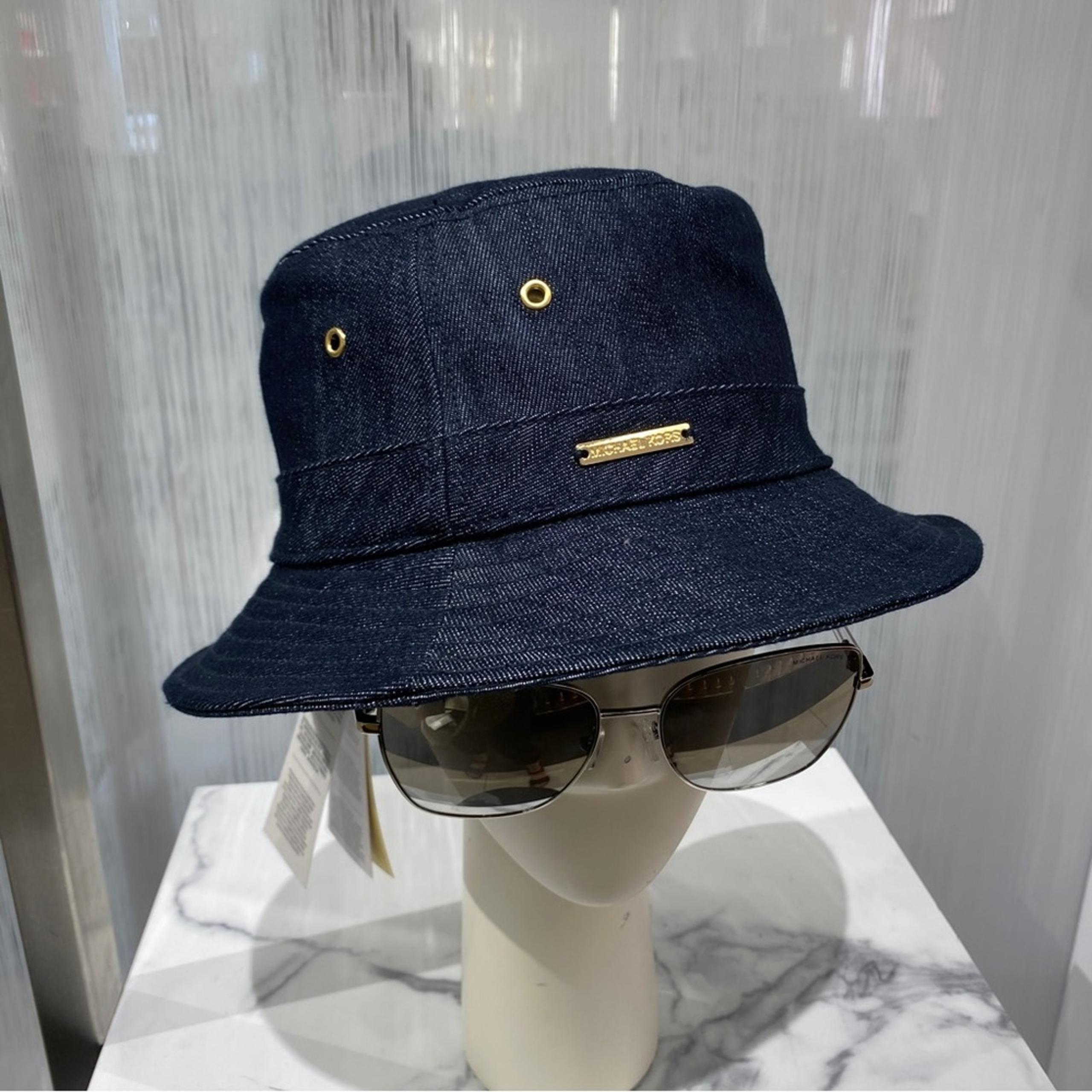 MICHAEL KORS Women's Bucket Hat Indigo Rinse MK LOGO OS NEW $88