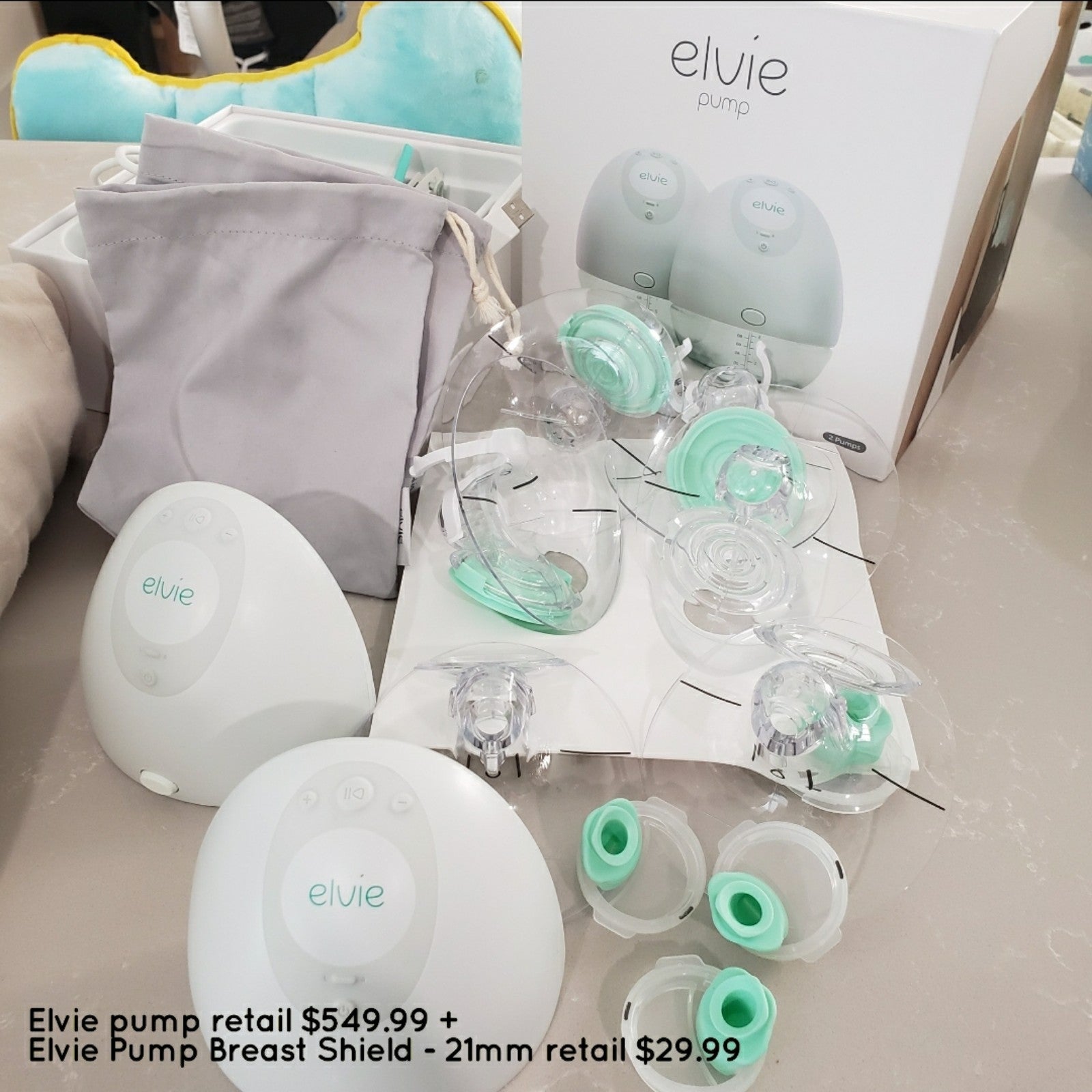 elvie double electric breast pump