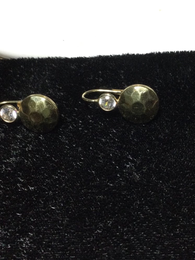 14KT YELLOW GOLD EARRINGS W/ CZ’S