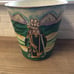 Golf Wastebasket Trash Can Hand Painted Heavy Unique