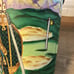 Golf Wastebasket Trash Can Hand Painted Heavy Unique