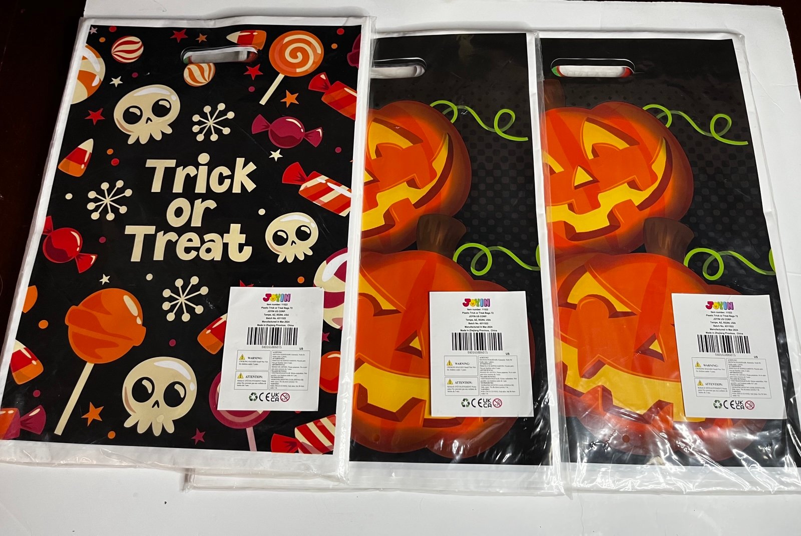JOYIN Lot of 3x72 216 Pcs Halloween Bags NEW