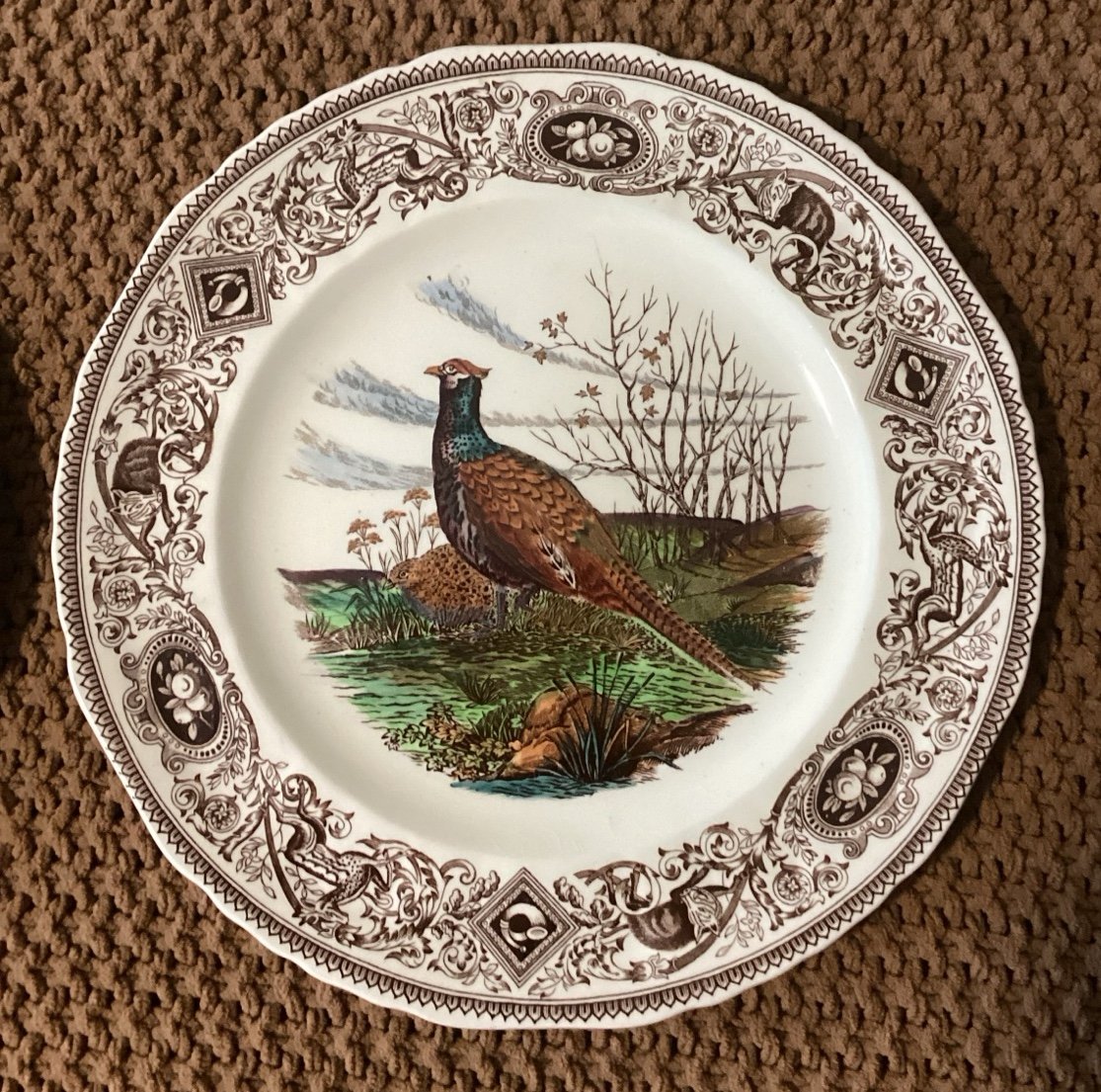 Vintage Mason's Game Birds, The Pheasant Pasisnus Colchicis, Ironstone, 10 inch,