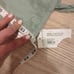 Bella Notte MARQUERITE Accent Pillow Linen Whisper Edge & Ties, Eucalyptus NEW