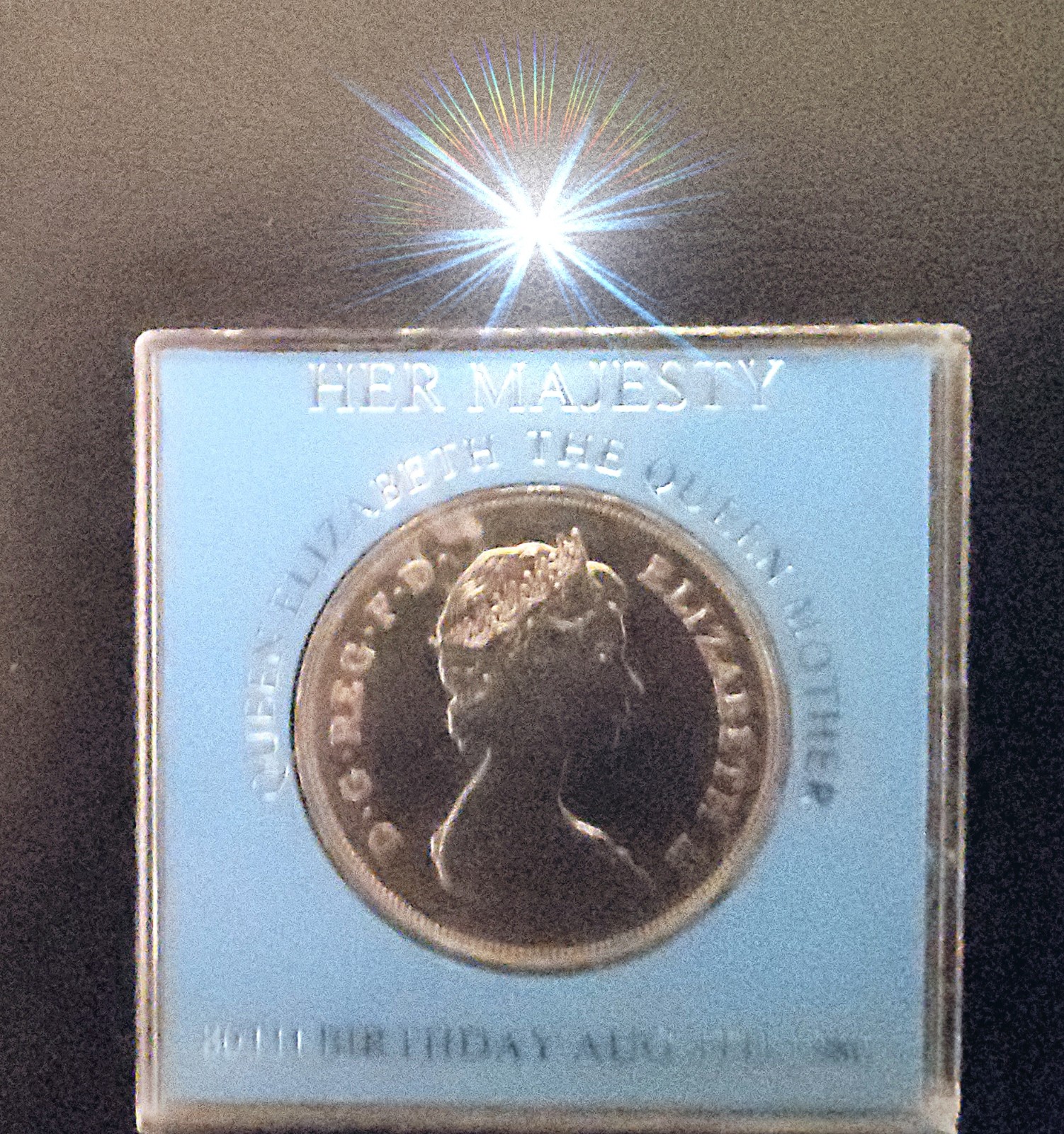 1980 .925 SILVER ELIZABETH II COMMEMRATIVE COIN IN CASE & UNCIRCULATED