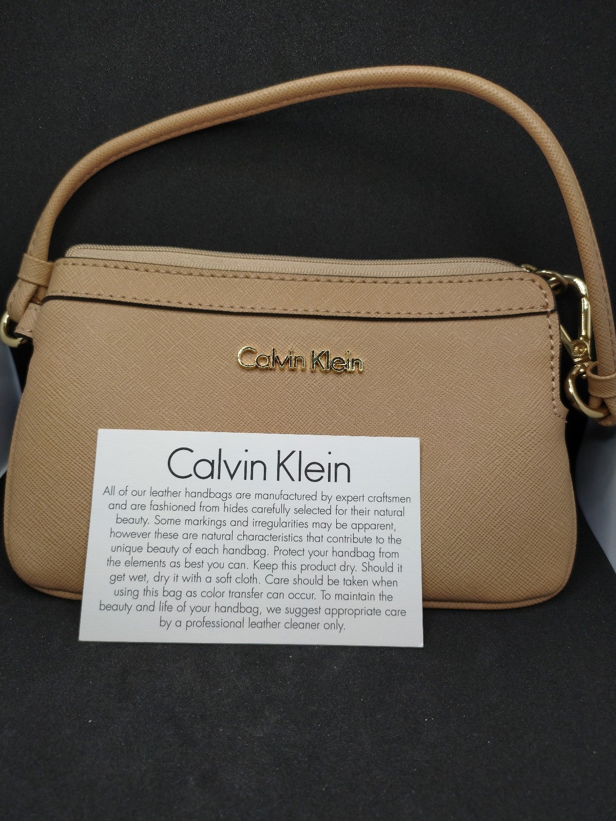Calvin Klein beige&gold ladies clutch wallet store