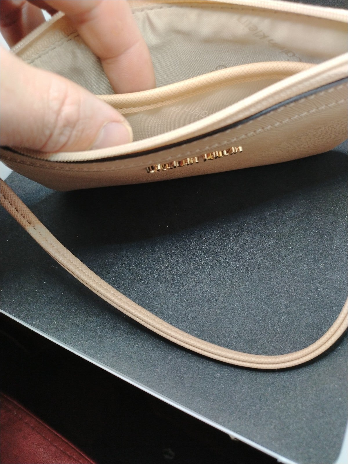 Calvin Klein beige&gold ladies clutch wallet store