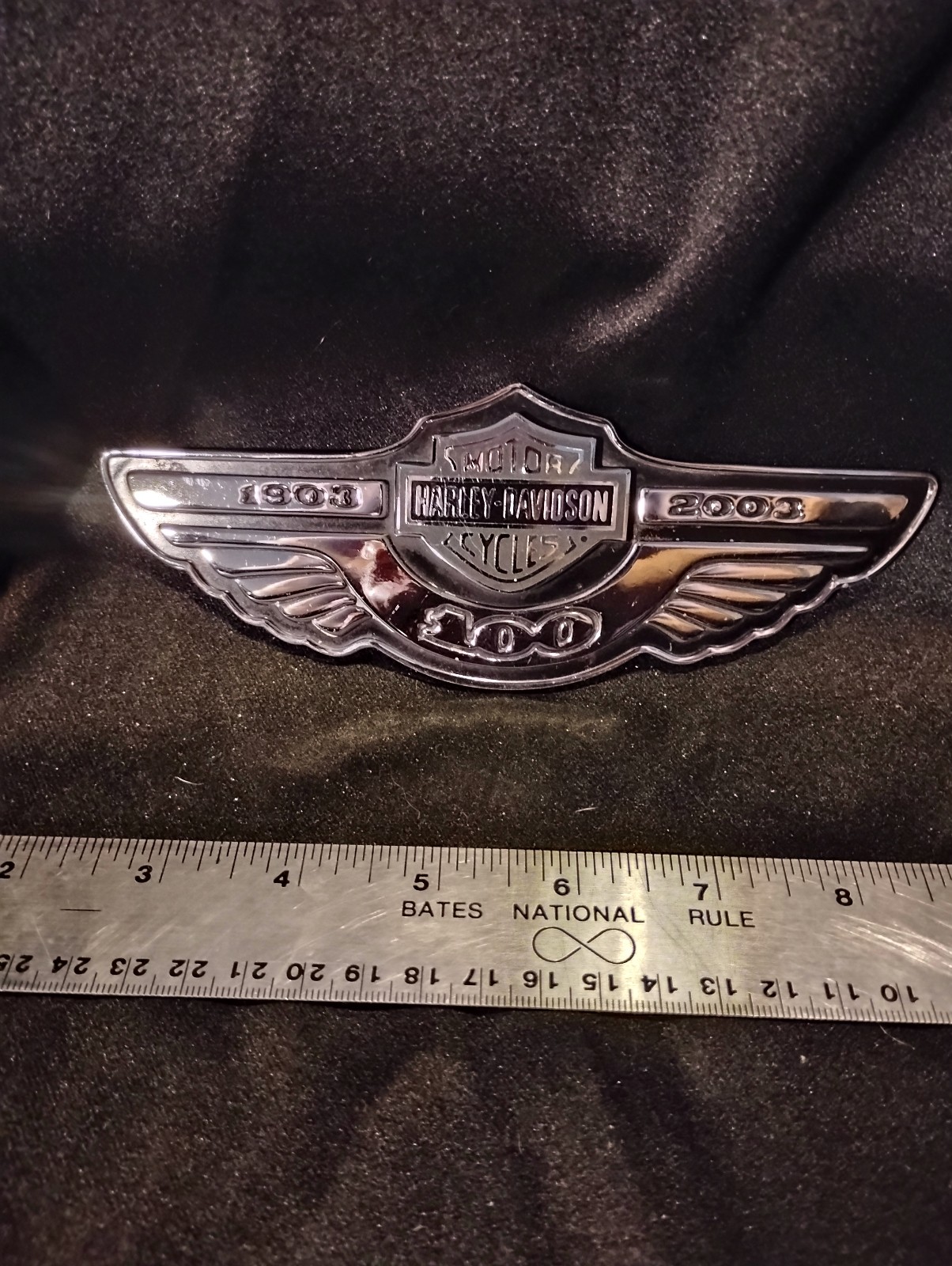 HARLEY 100TH ANNIVERSARY GAS FUEL TANK BADGE EMBLEM ROAD KING GLIDE