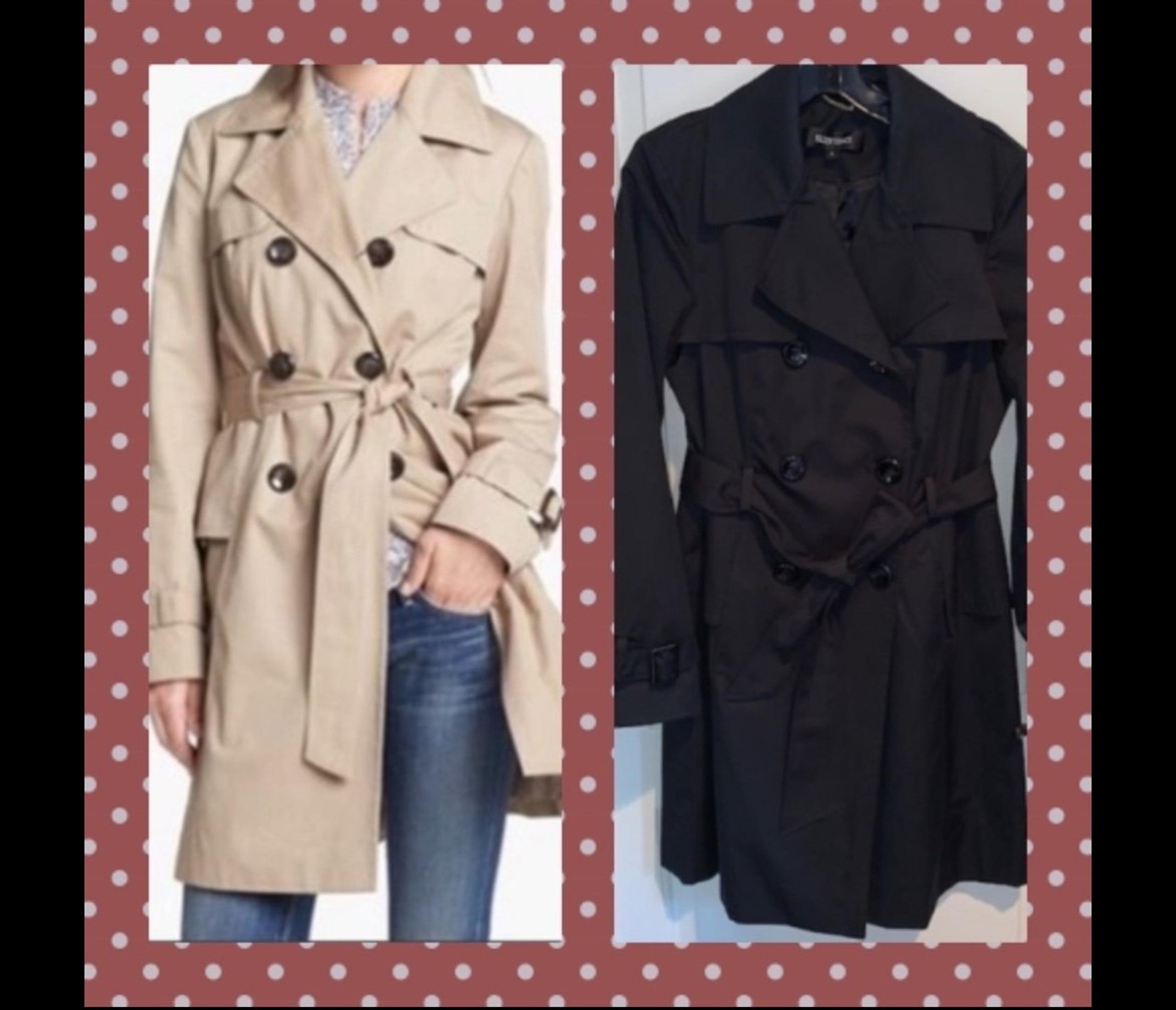Ellen Tracy Peplum Back Trench Coat