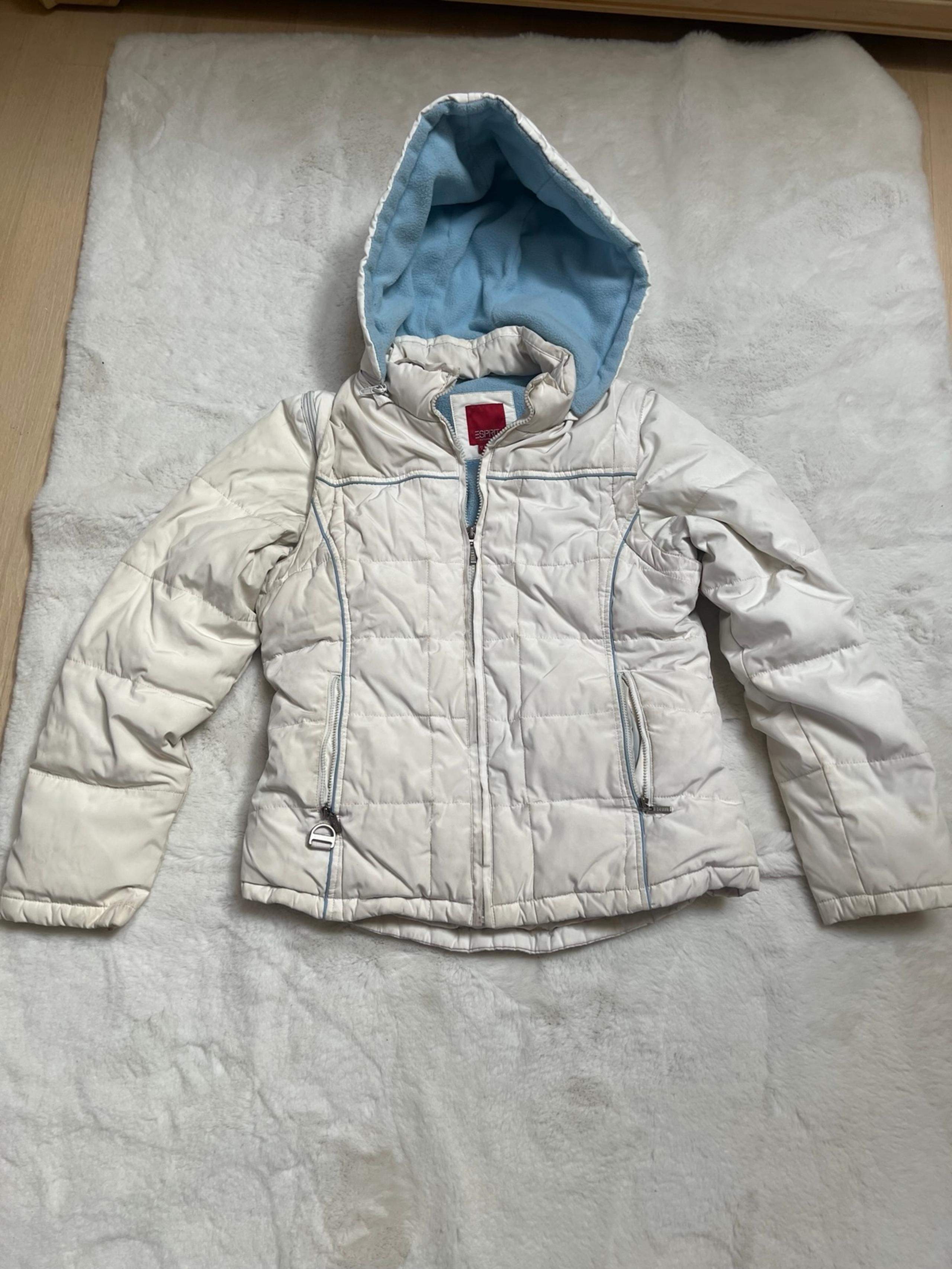 Esprit Outerwear Detachable Sleeves Downblend White Women's S
