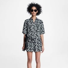 Rag & Bone Women's Black Surplus Floral Viscose Romper Classic Fit Romper