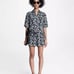 Rag & Bone Women's Black Surplus Floral Viscose Romper Classic Fit Romper