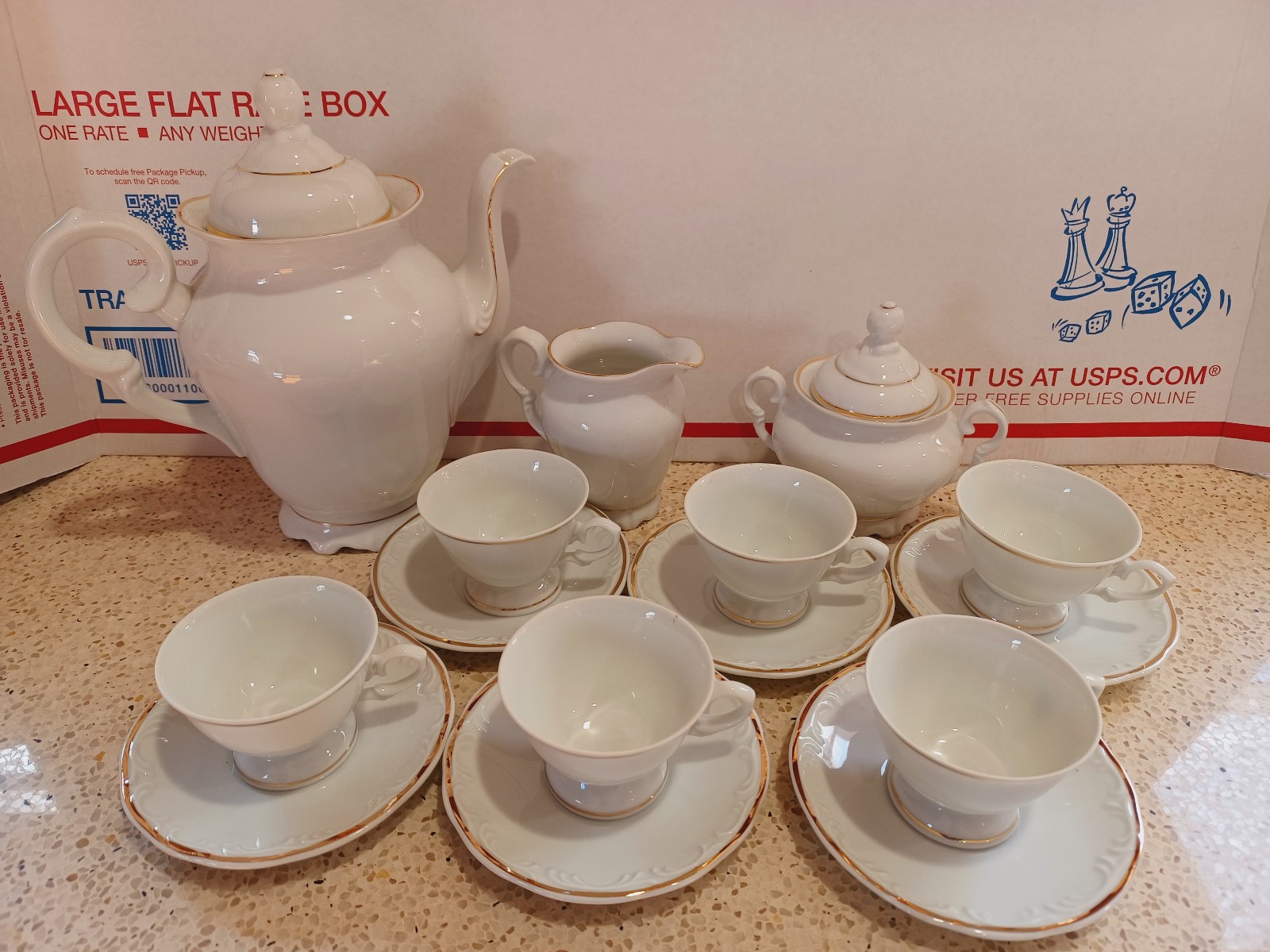 Coffee Tea Set - Porcelana Schmidt Coffee Set - Vintage Dinner Party Serving Set