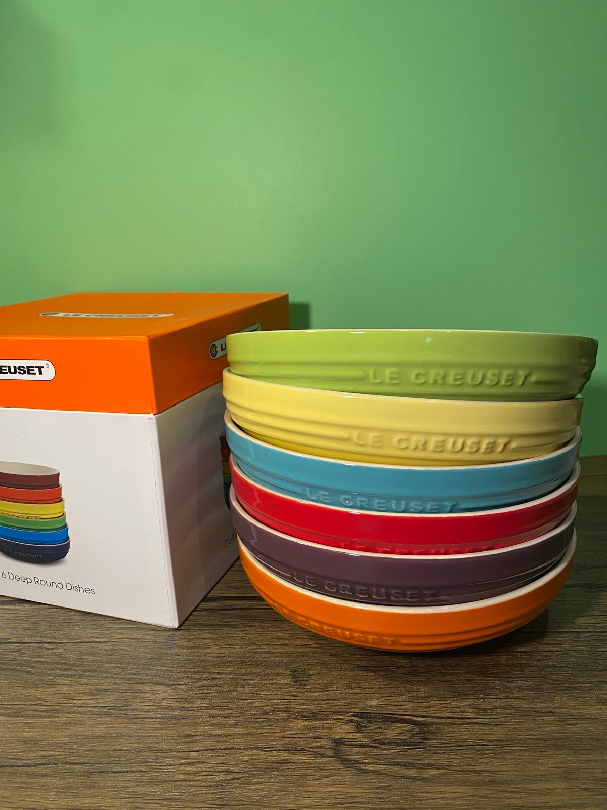 6 Le Creuset Deep Round Dishes - 20cm
