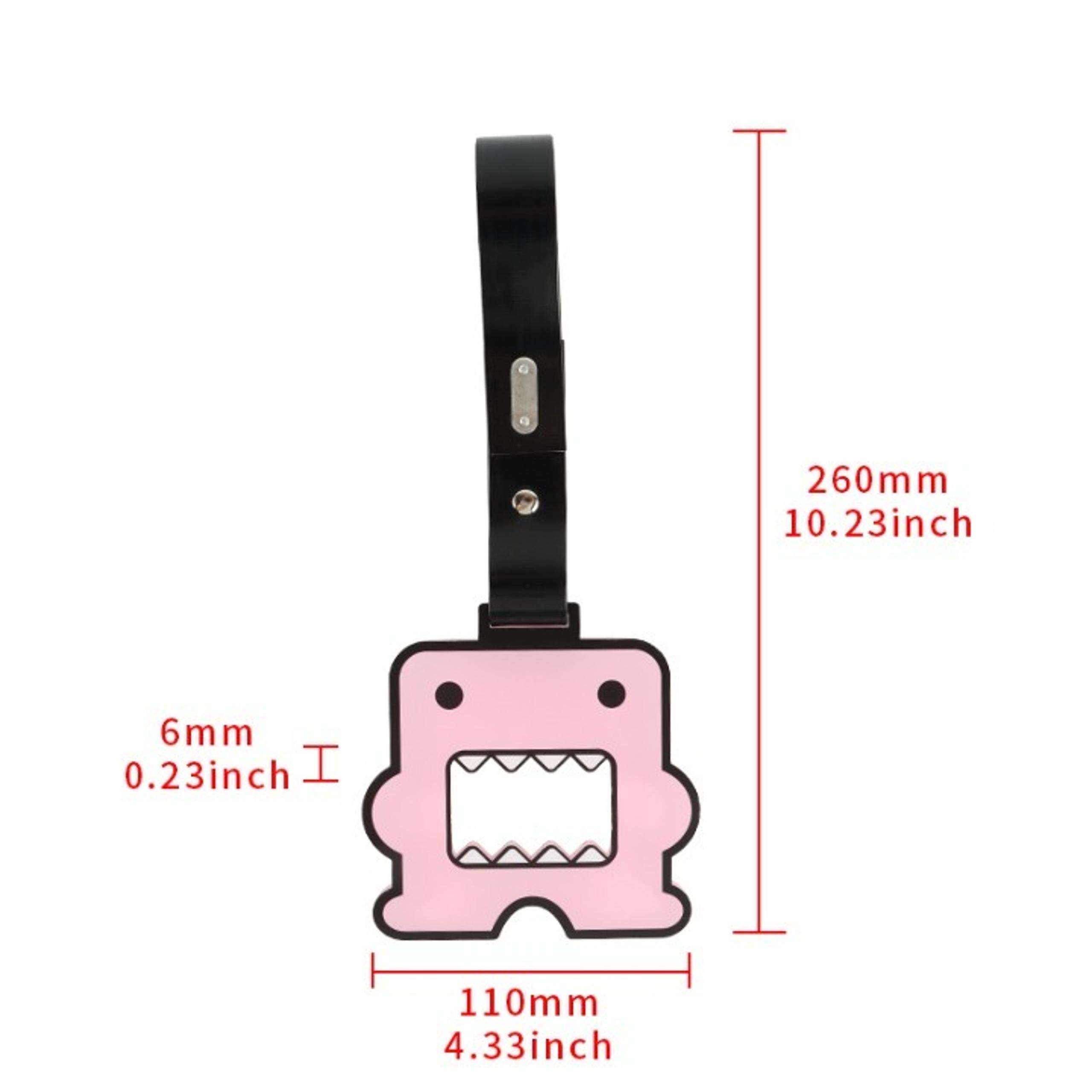 Brand New Domo Shaped Pink JDM TSURIKAWA Subway Bus Black Handle Strap Charm