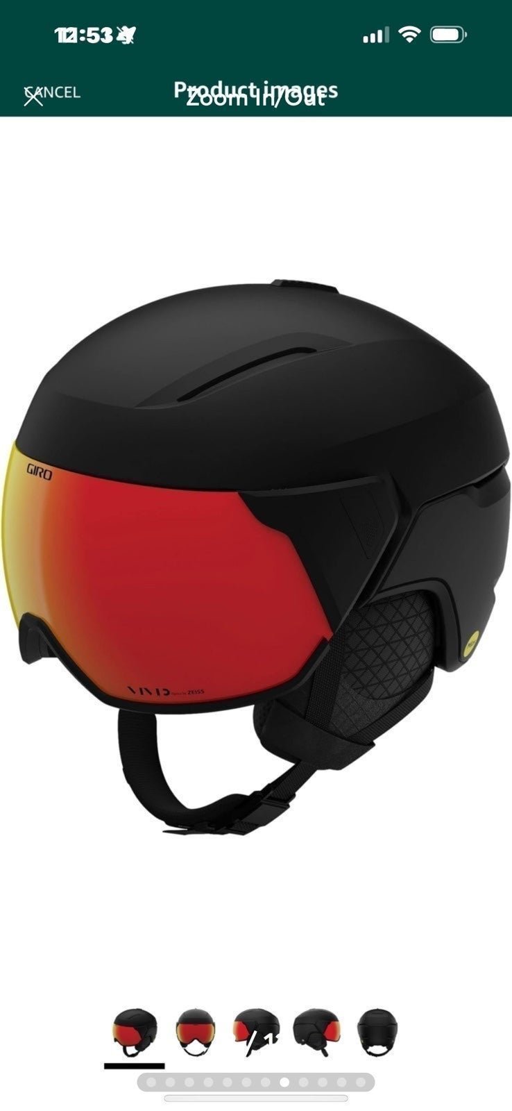 Final ! Giro Orbit Spherical MIPS Snow Helmet w/ VIVID Lens Face Shield - SMALL