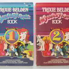 Trixie Belden Mystery Quiz Books Lot #1 #2 Kathryn Kenny Vintage PB