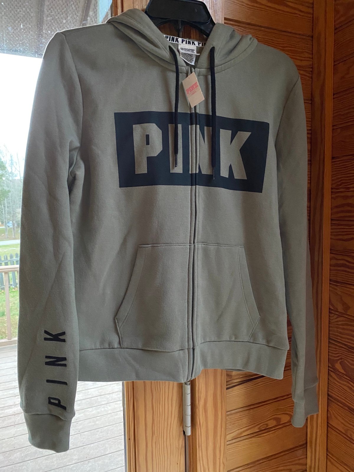Victoria Secret PINK Full Zip Hoodie Jacket Size Medium New With Tag
