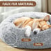 JOLLYVOGUE Donut Dog Bed, Comfort Round Dog Bed, Anti-Anxiety Calming Cuddler Do
