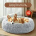 JOLLYVOGUE Donut Dog Bed, Comfort Round Dog Bed, Anti-Anxiety Calming Cuddler Do
