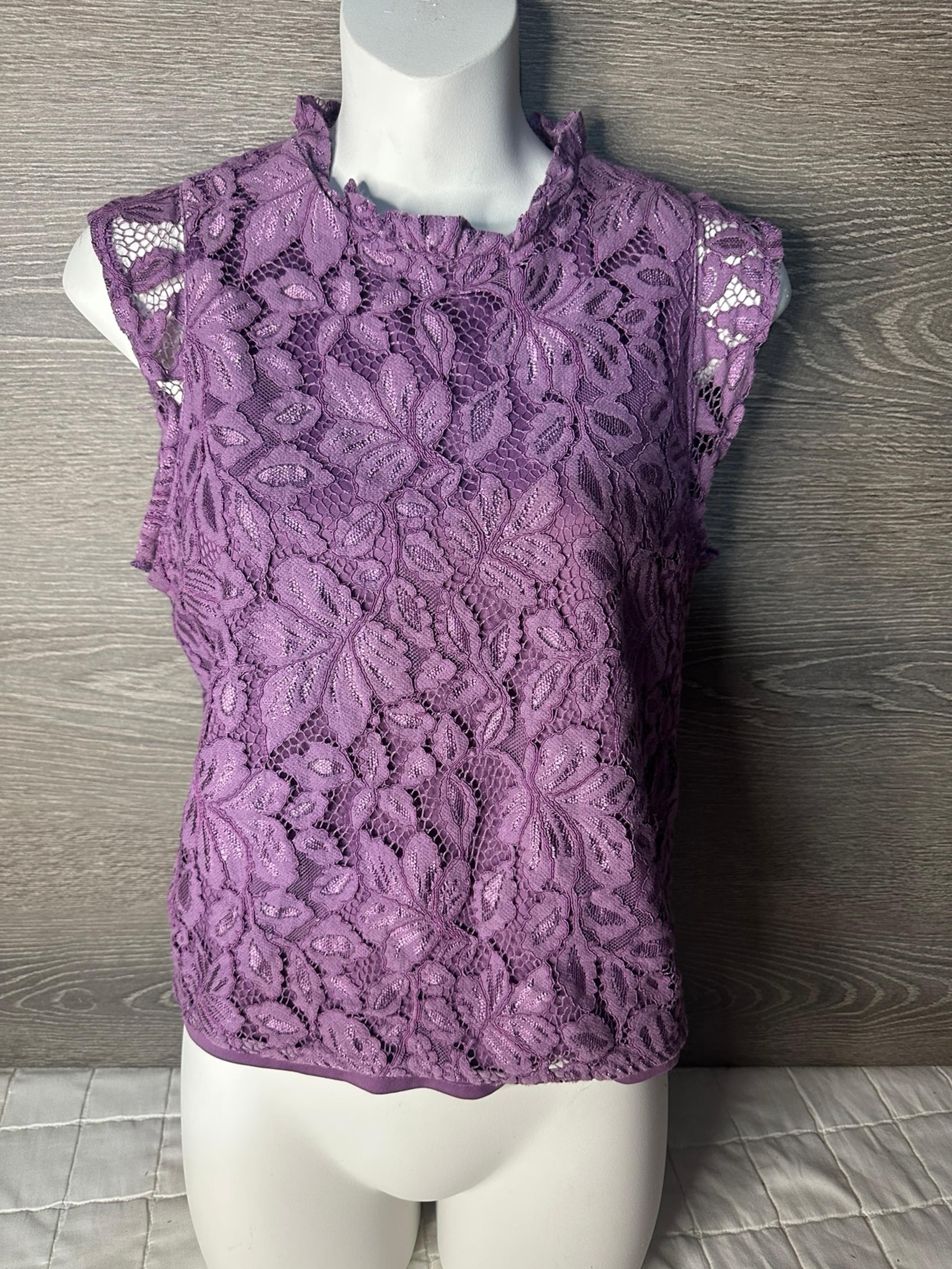 Lace purple top