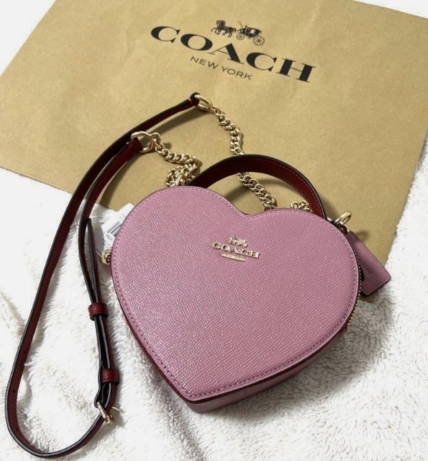 New Coach Crossbody Heart COACH-PINK