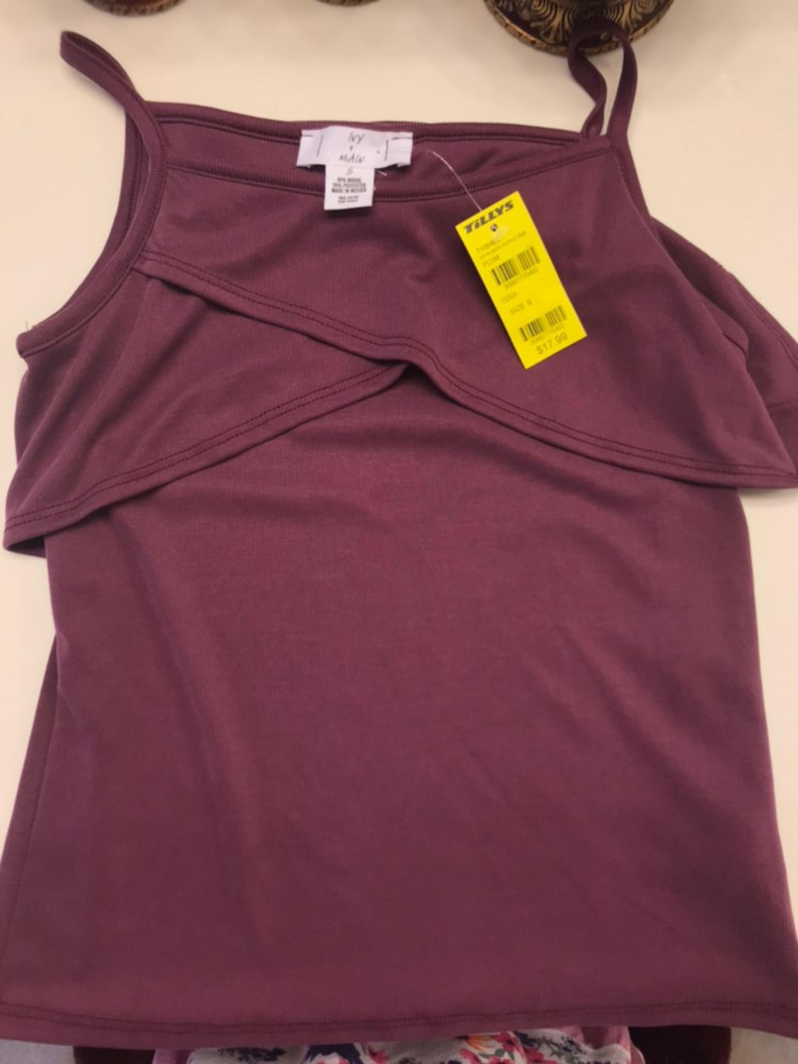 NWT Tilly’s Purple Tank/Cami Top