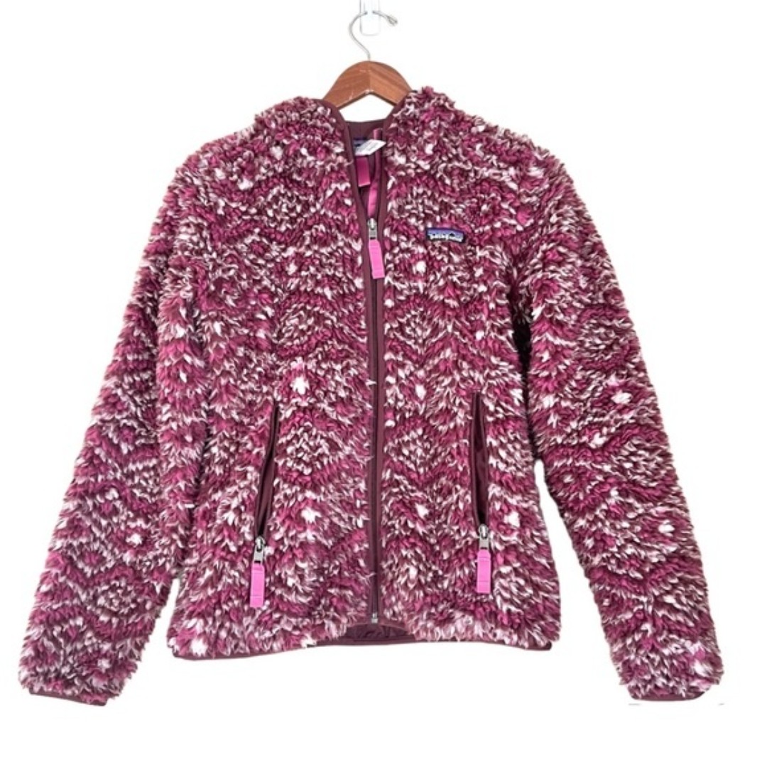 Patagonia Retro X Geometric Print Fleece Full ZIP Jacket Pink Size Small