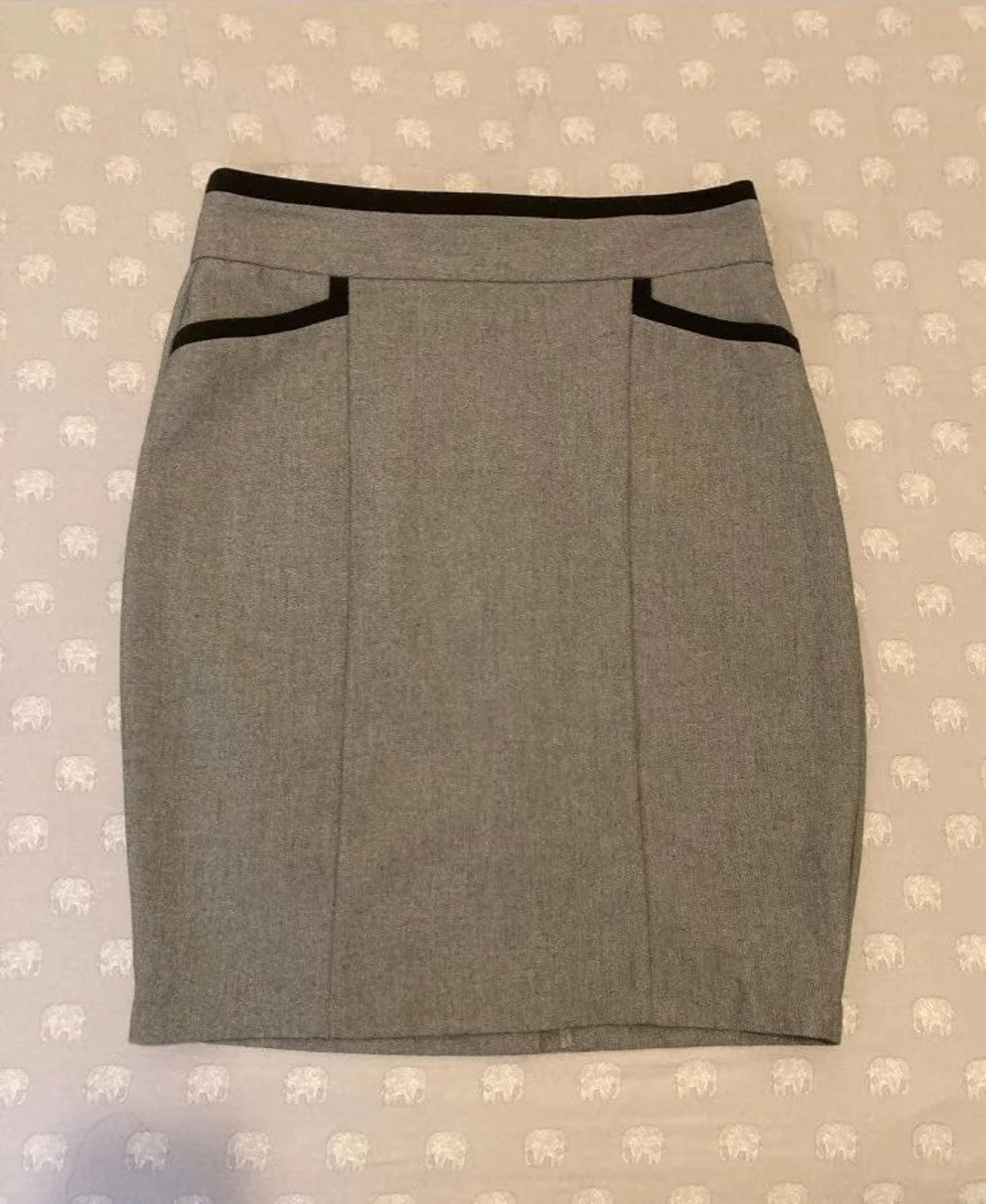 Grey Pencil Skirt