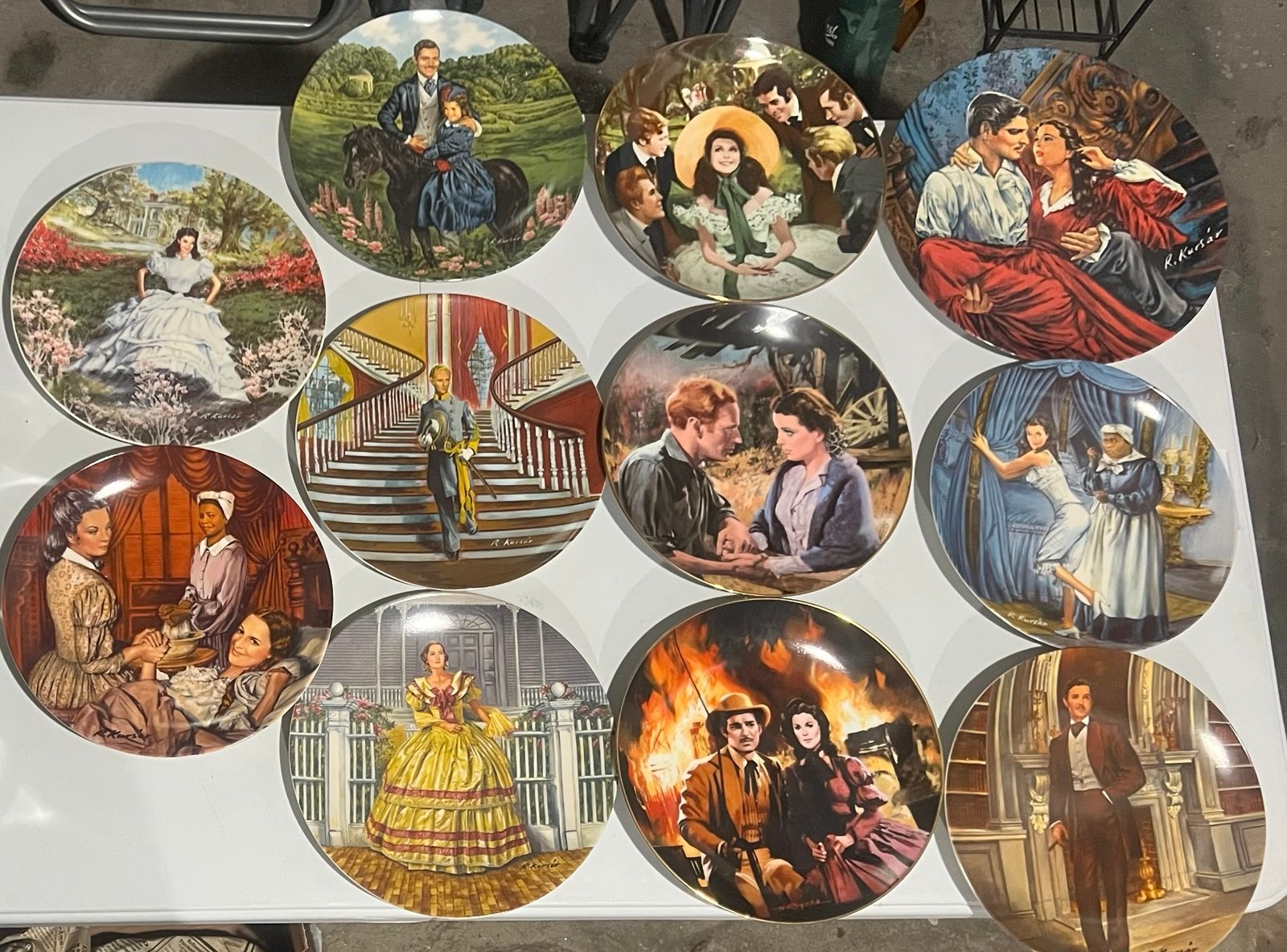 Gone with the Wind 9 commemorative plates