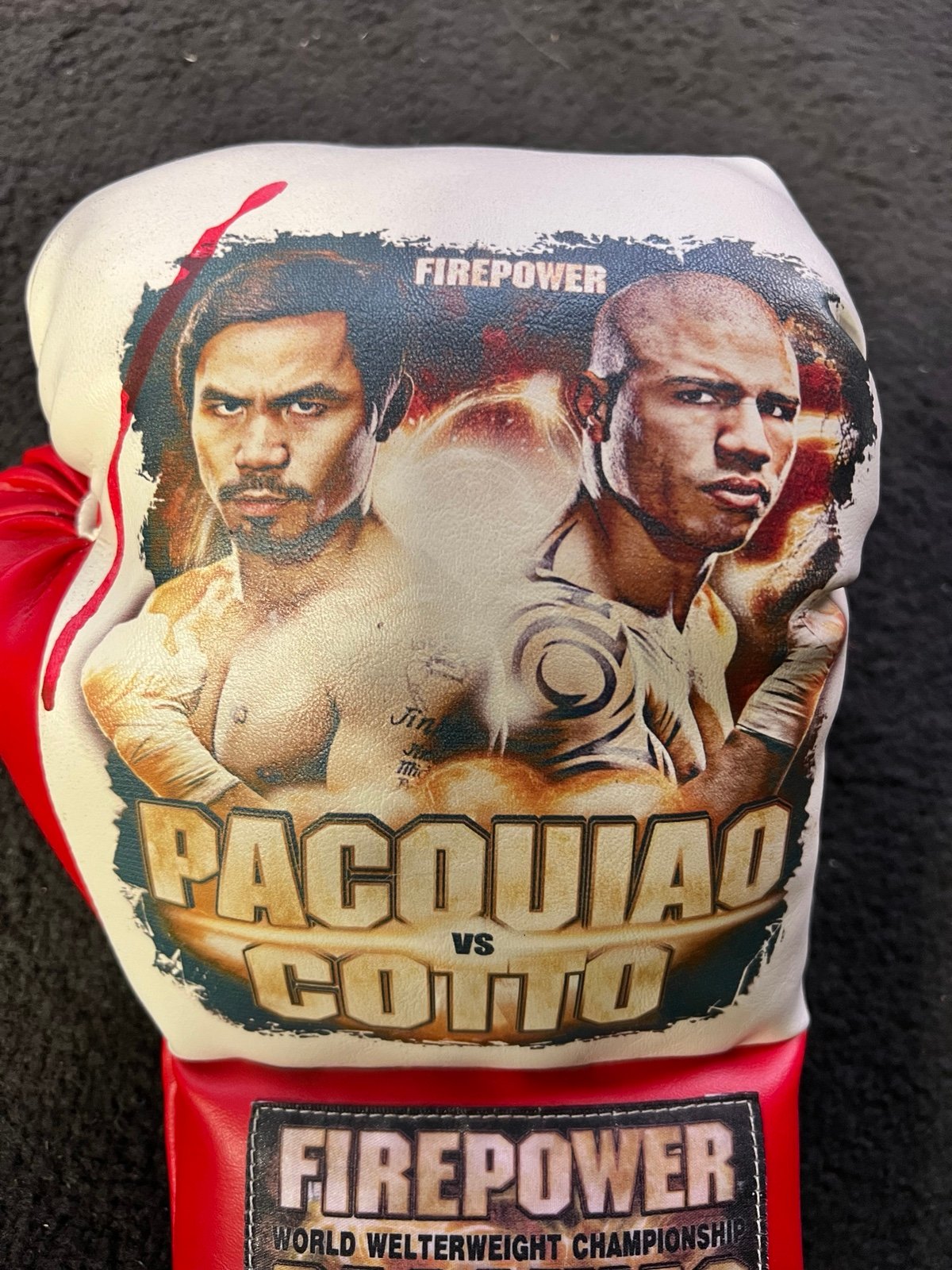 Manny pacquiao Vs Miguel Cotto Promo Boxing Glove