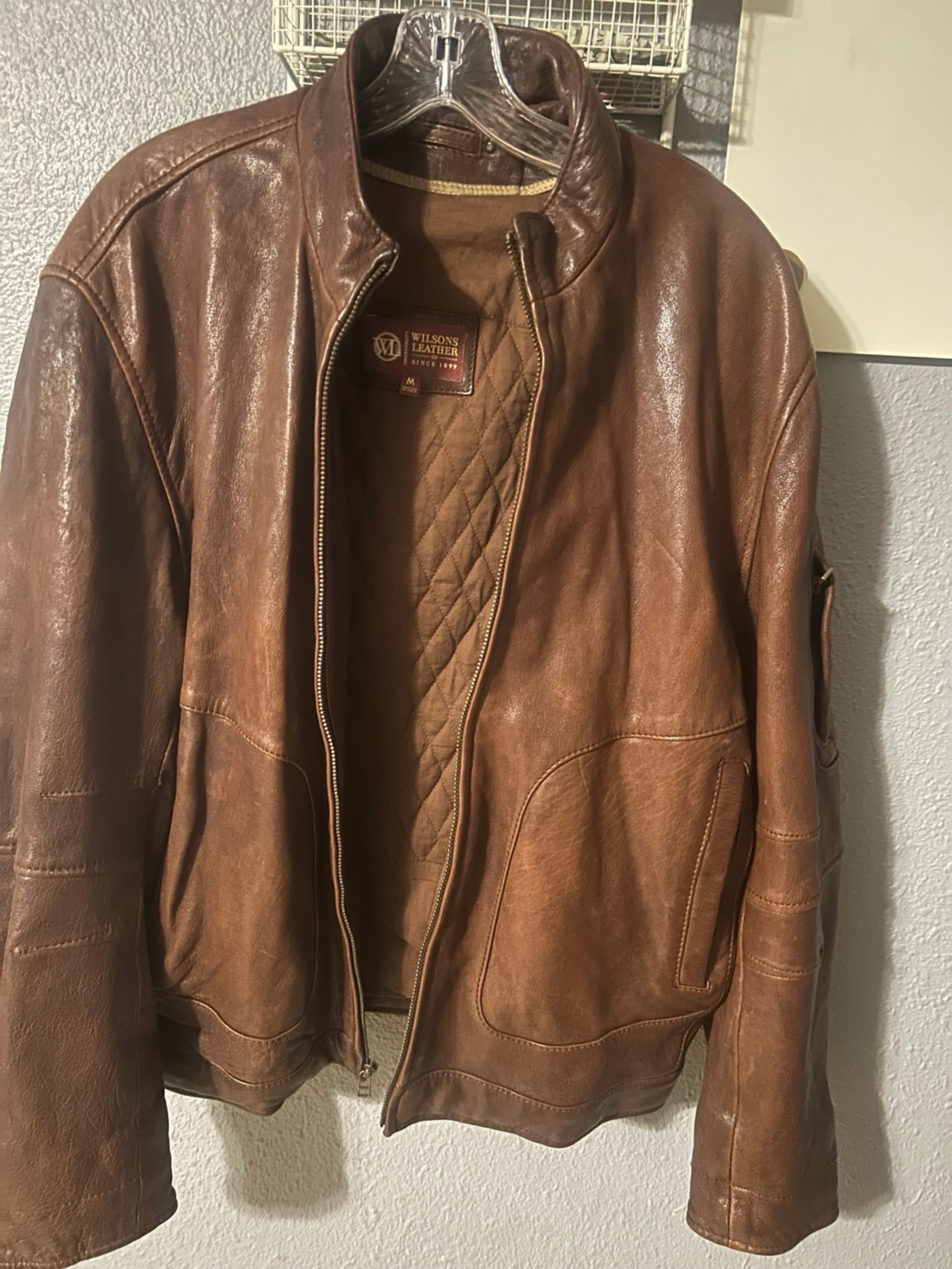 Vintage! Wilsons leather motorcycle jacket!