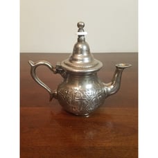 Vintage Anwar Fes Arabic Ornate Metal Teapot
