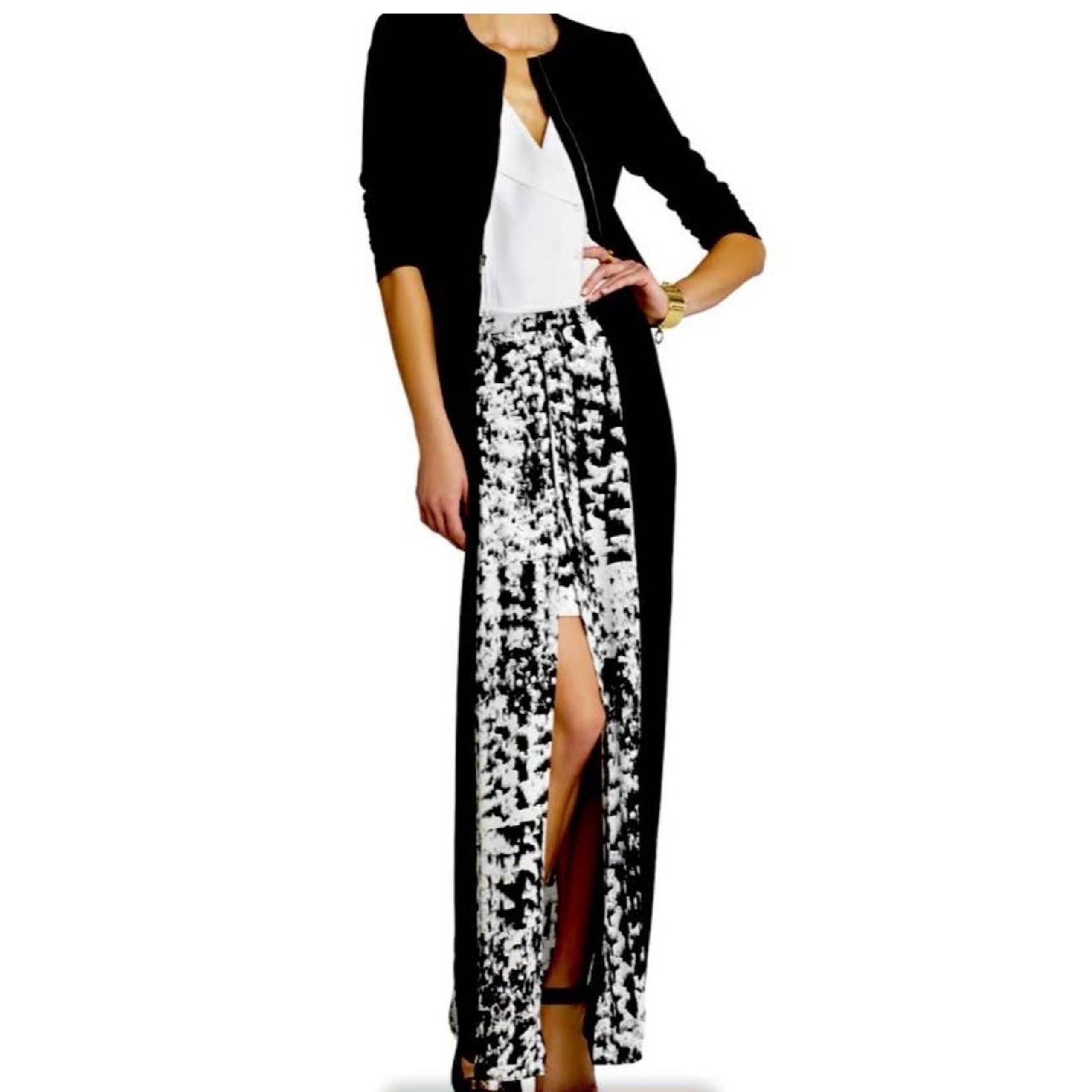BCBGMaxazria Maxi Skirt Black Slit