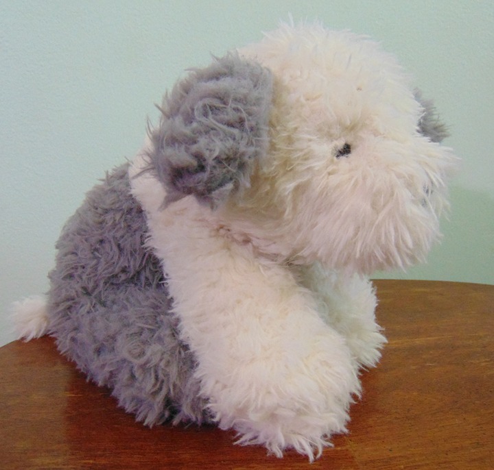 Jellycat Curvie Sheep Dog Plush 10 tall -Retired J7891