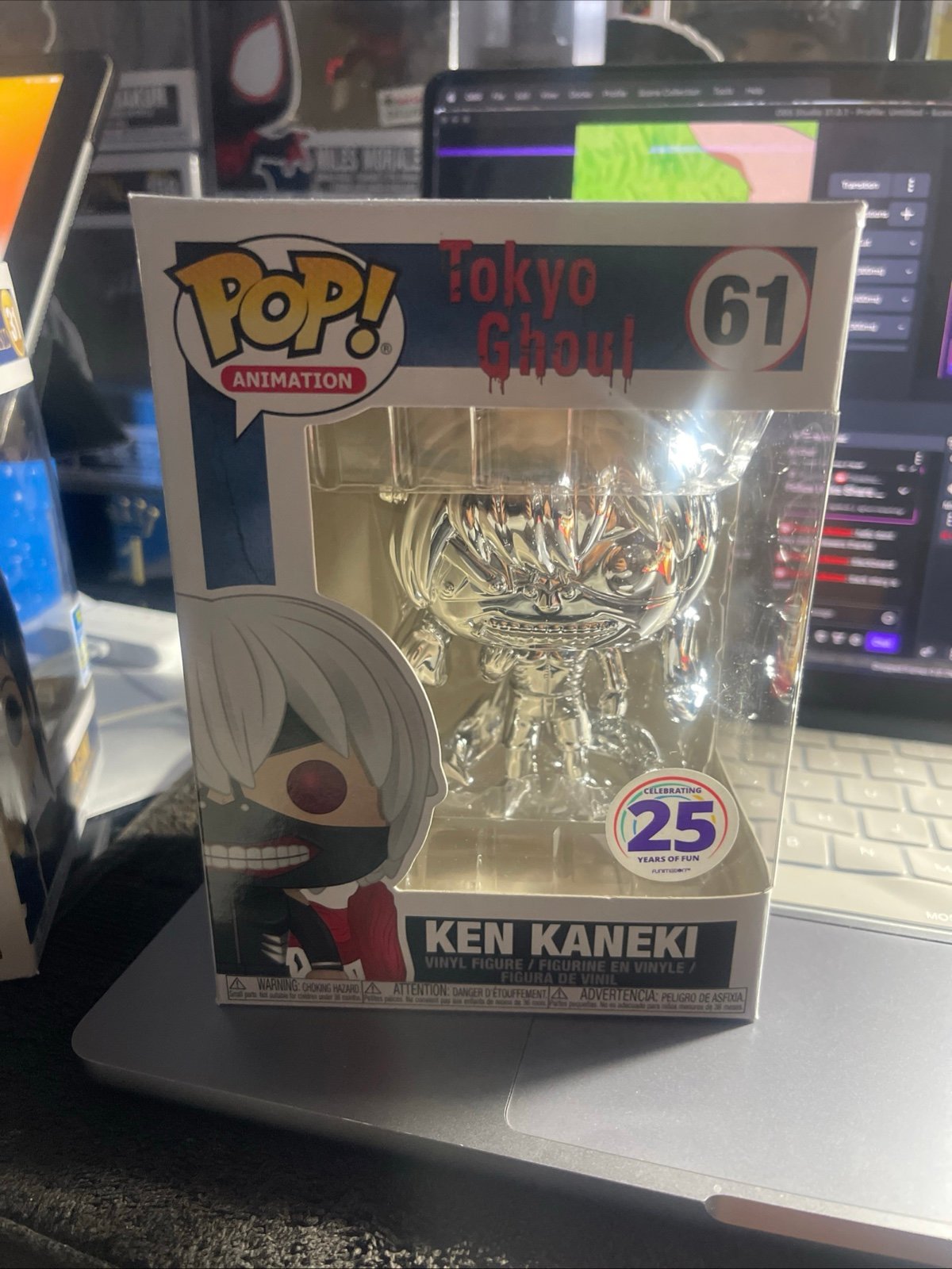 Ken Kaneki Silver Chrome Funko Pop: Tokyo Ghoul #61 - Funimation 25 Years