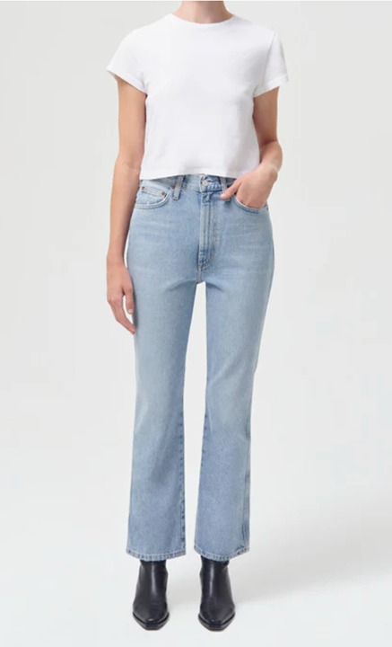 NWT Agolde Pinch Waist High Rise Kick in Riptide size 33