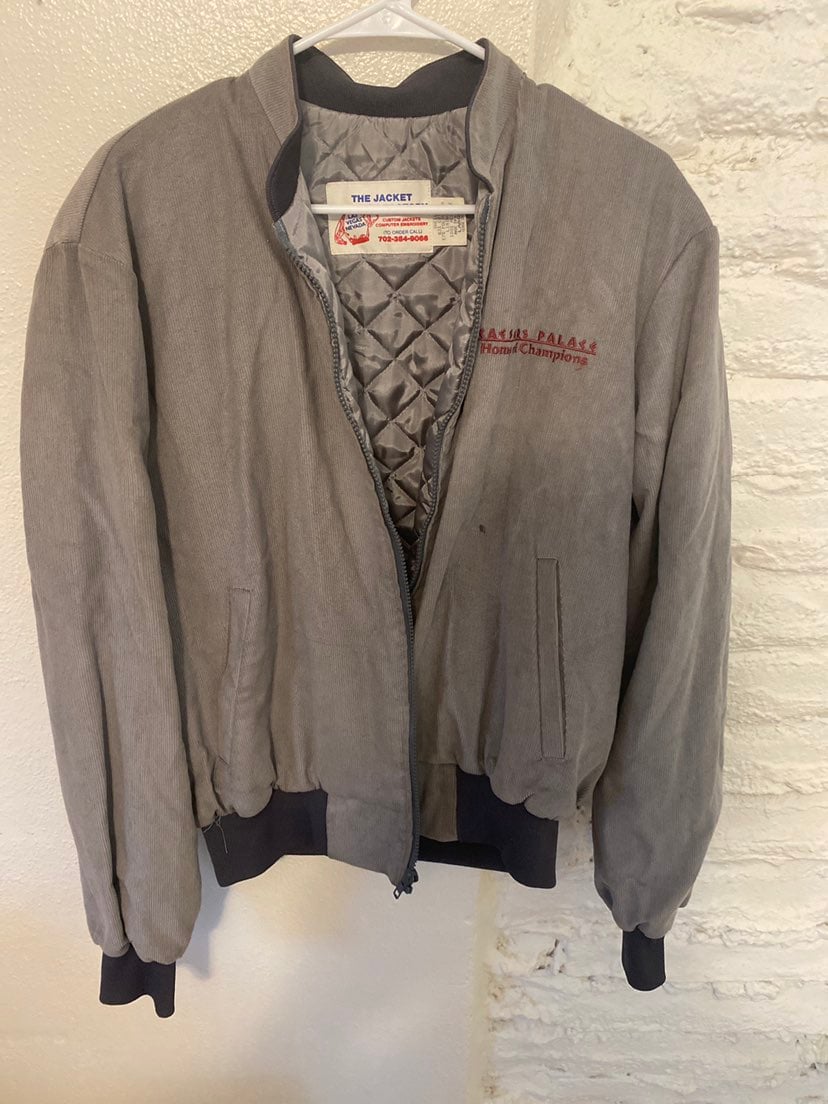 Vintage Caesars Palace Bomber Jacket The Jacket Factory Grey Large Custom Jacket