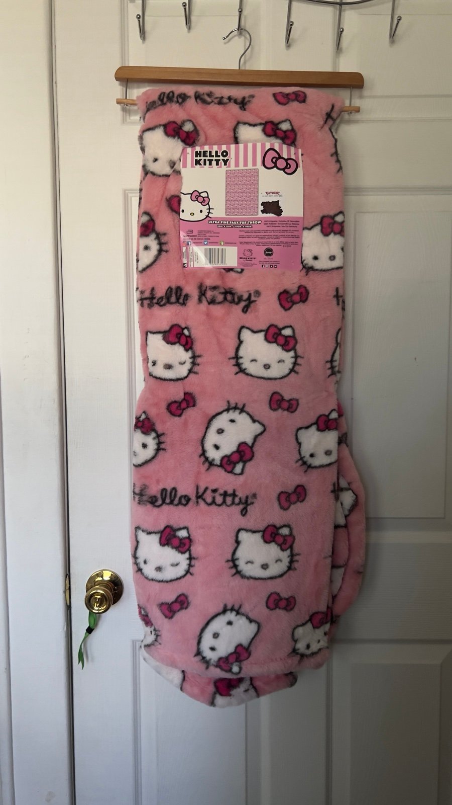 Pink Hello Kitty Ultra Fine Faux Fur Throw