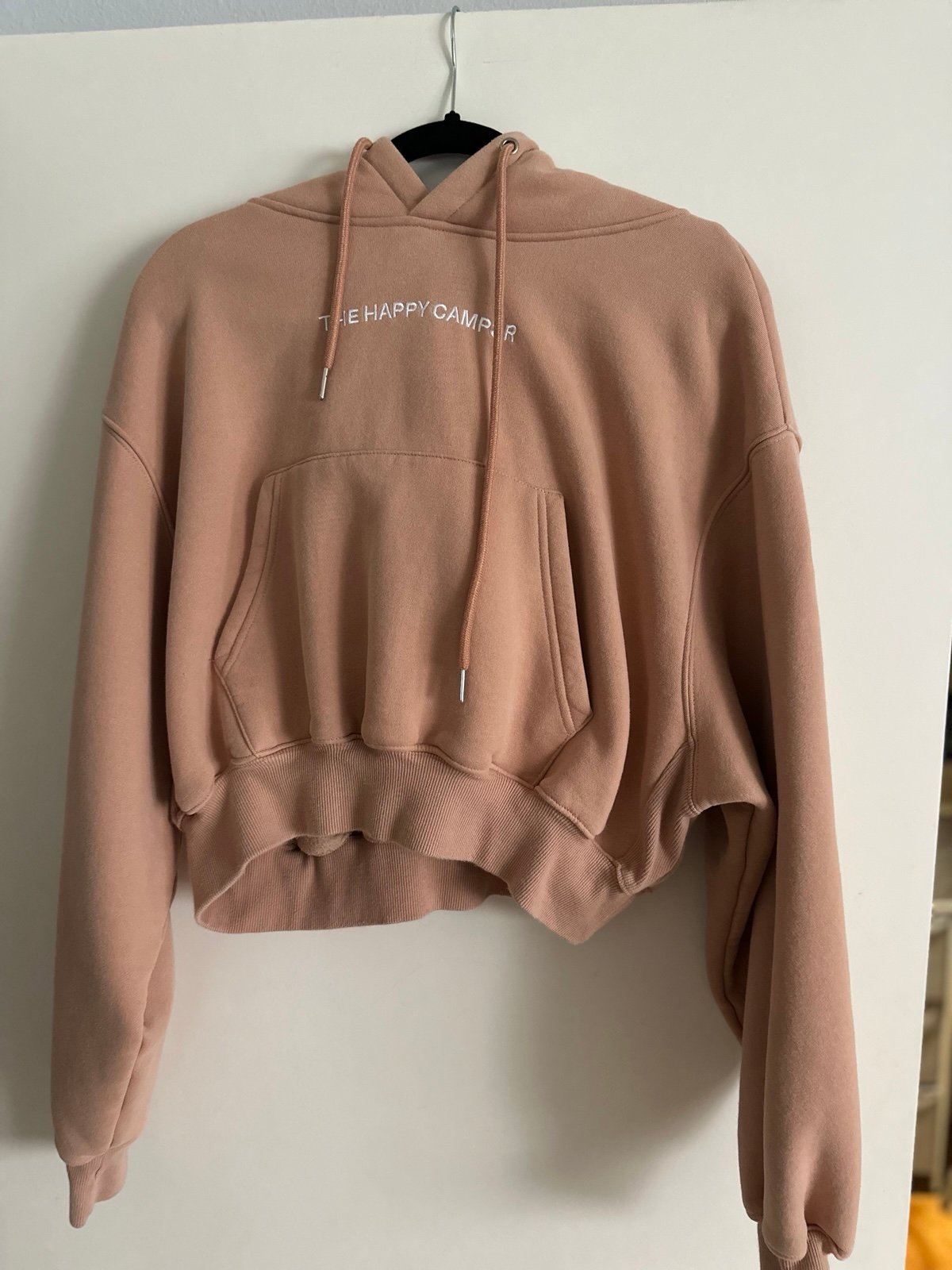 pink cropped hoodie