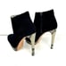 Alexandre Birman Black Suede Python Heels Ankle Booties size EUR 35 US 5