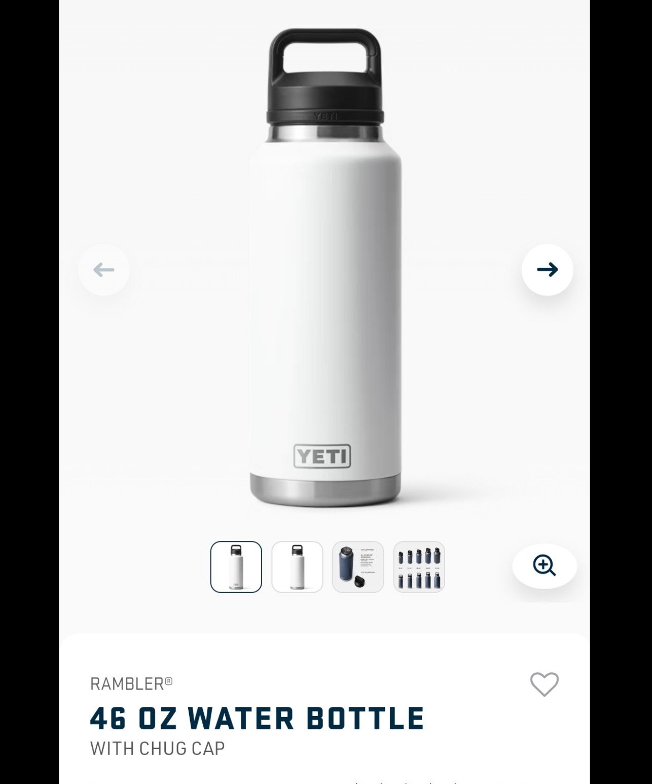 Yeti Rambler White Water Bottle 46oz