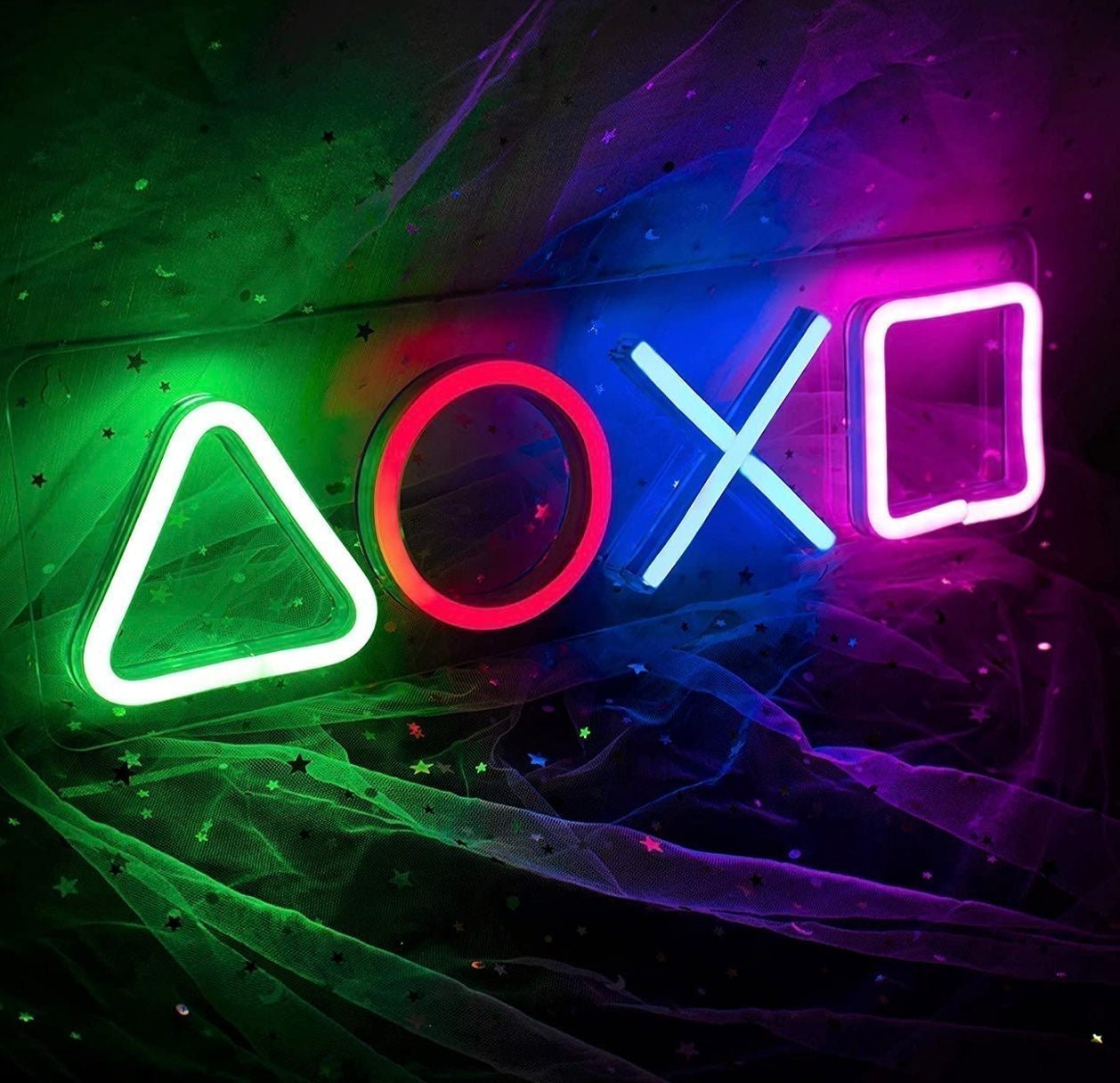 Bright PlayStation Game Room Light Decor