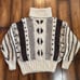 Vintage Sweater Wool & Linen 3D Knit Crochet Pom Turtleneck Women’s Small