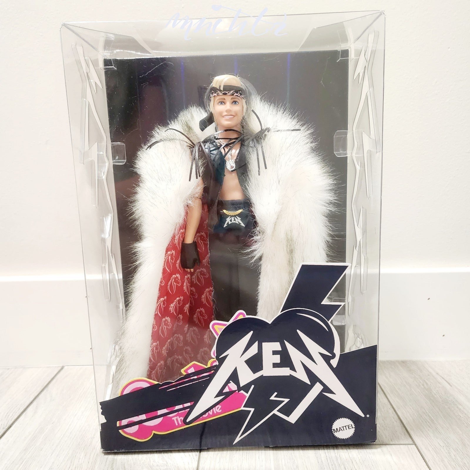 Barbie The Movie Ken Doll in Faux Fur Coat and Black Fringe Vest