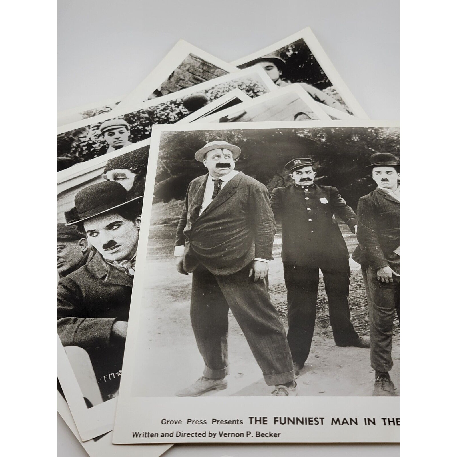 Lot Of 6 Rare Antique Press Release Charlie Chaplin 8x10 Photos, Originals