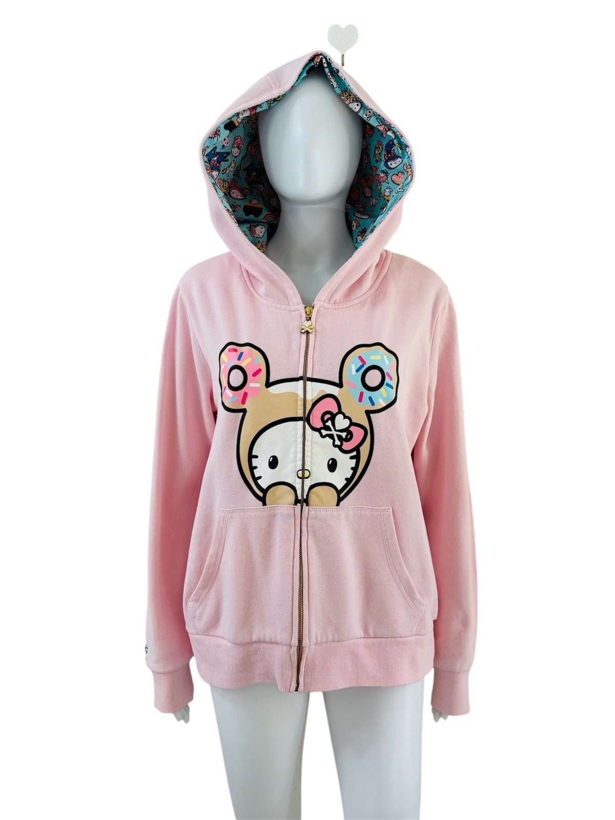 Sanrio Tokidoki Hello Kitty Donut Pink Jacket Hoodie Size XL Kawaii Japan Style