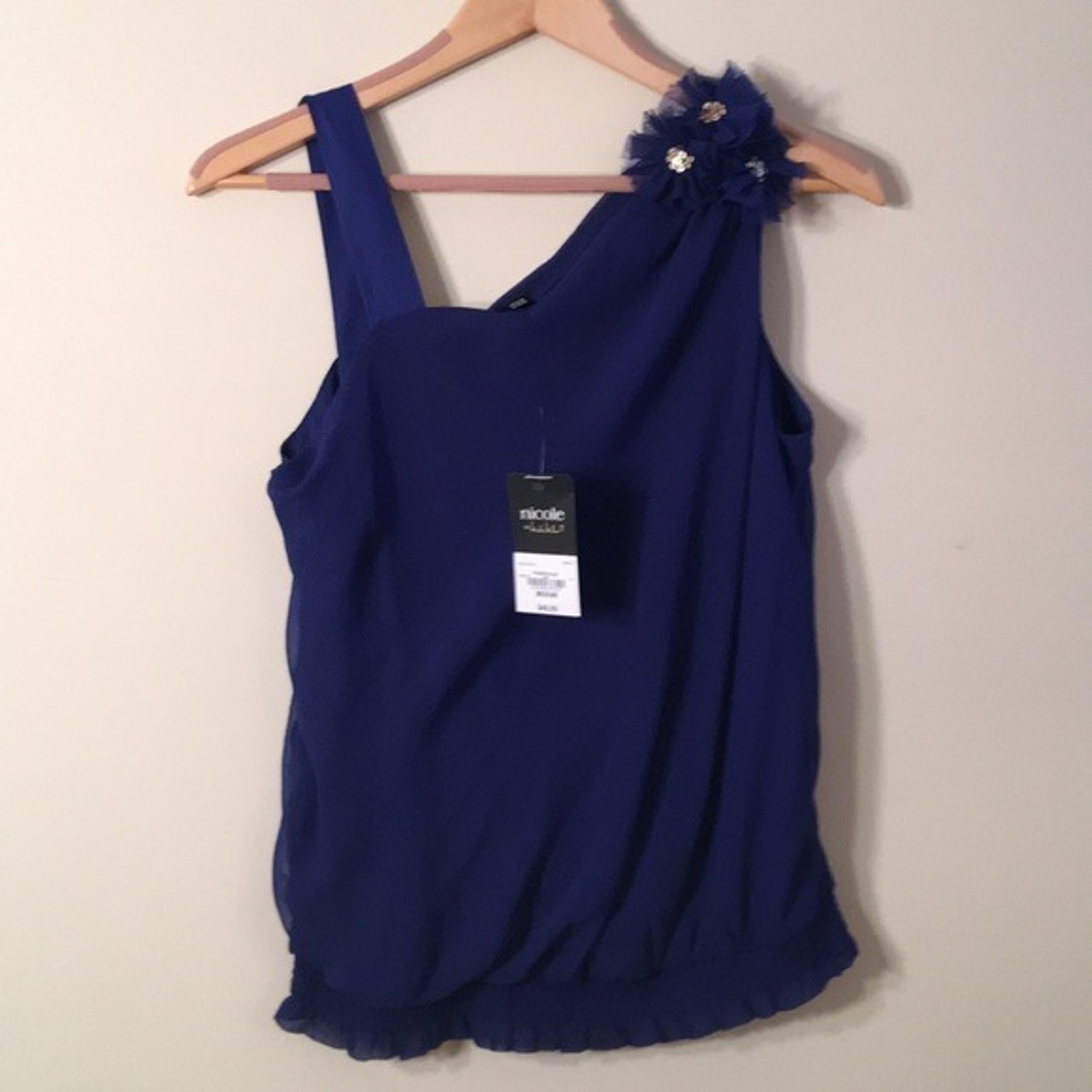 NWT JCP Nicole Miller Fusion Blue Tank