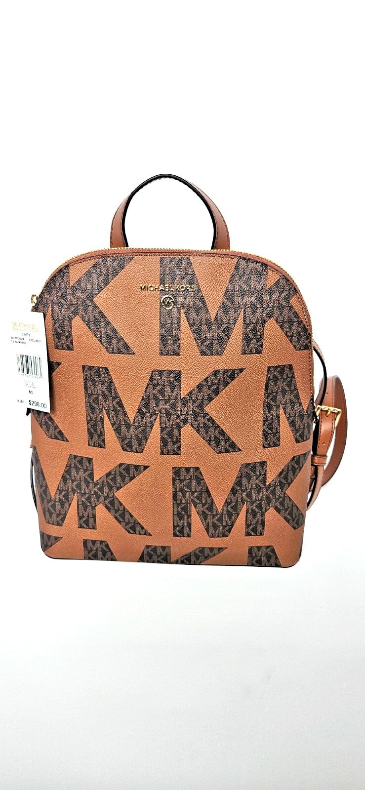 NEW Michael Kors Cindy Large Backpack Luggage Brown/Multi Color Luggage Multi