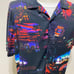 Cactus Man Short Sleeve Button Up City Night Life Neon Sz XL Ricky Singh
